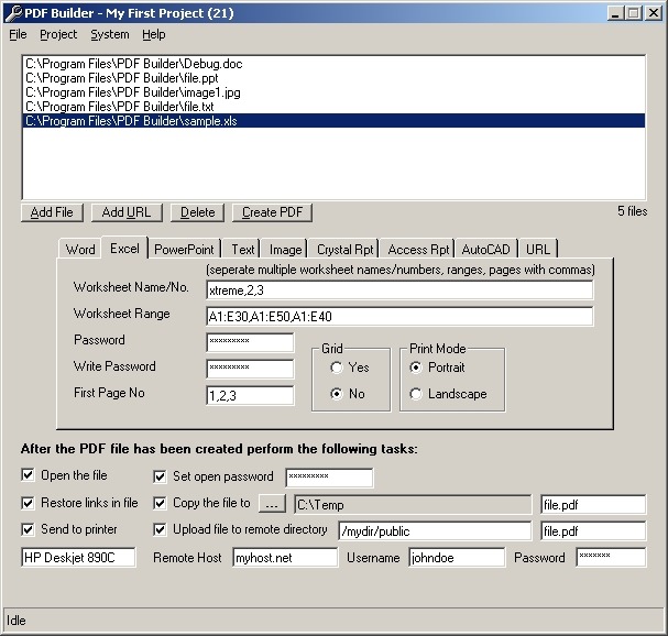 PDF Builder Screenshot